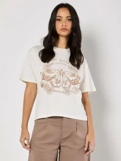 Apricot Shirts & Tops*Damen Top beige bedruckt