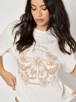 Apricot Shirts & Tops*Damen Top beige bedruckt