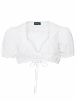 JCC Blusen*Damen Trachtenbluse weiß uni