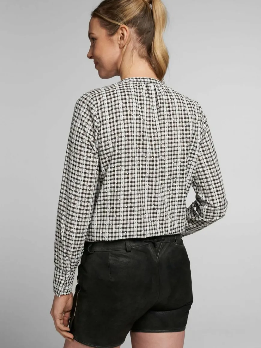 Spieth & Wenksy Blusen*Damen Trachtenbluse - Angela beige kariert
