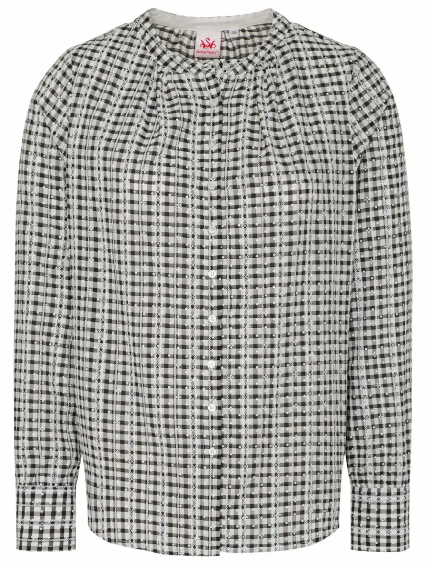 Spieth & Wenksy Blusen*Damen Trachtenbluse - Angela beige kariert