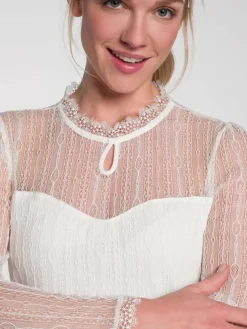 Spieth & Wenksy Blusen*Damen Trachtenbluse - Pelly weiß uni