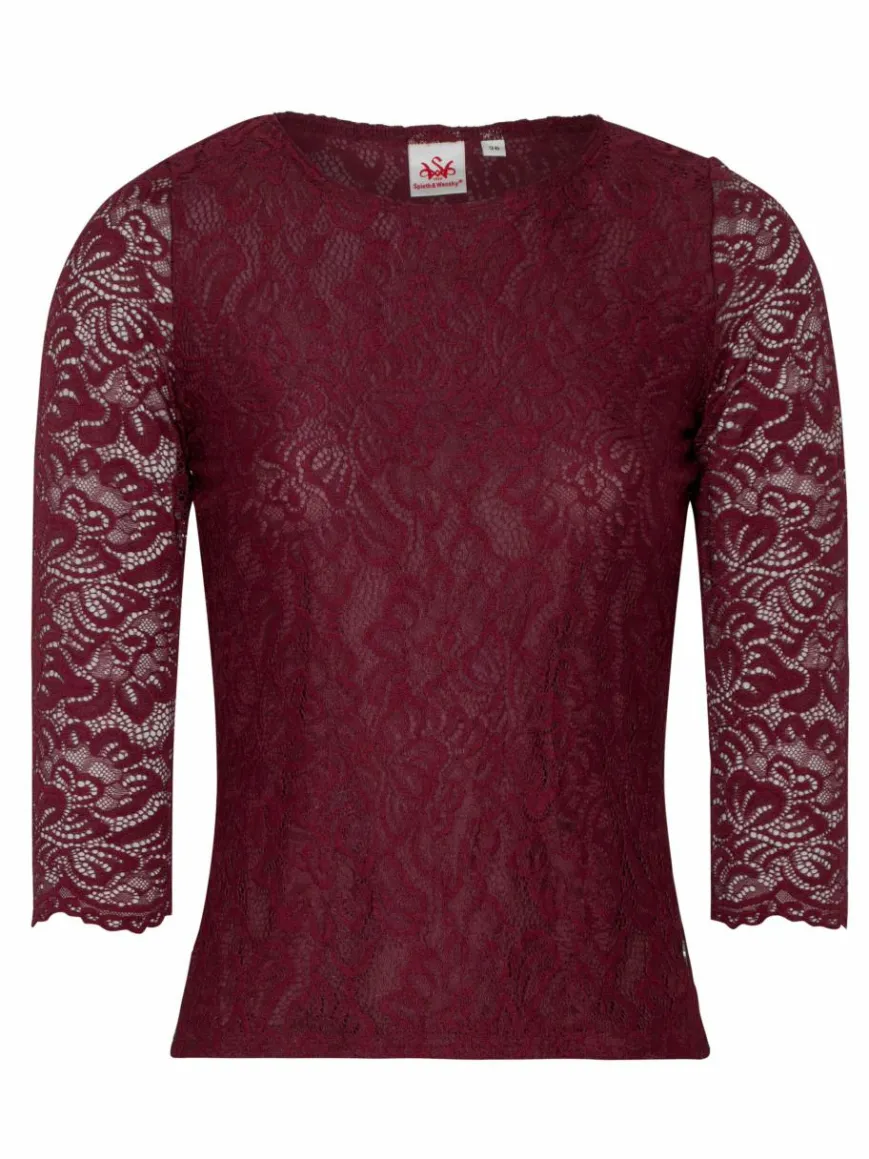 Spieth & Wenksy Blusen*Damen Trachtenblusen - Alheim rot uni