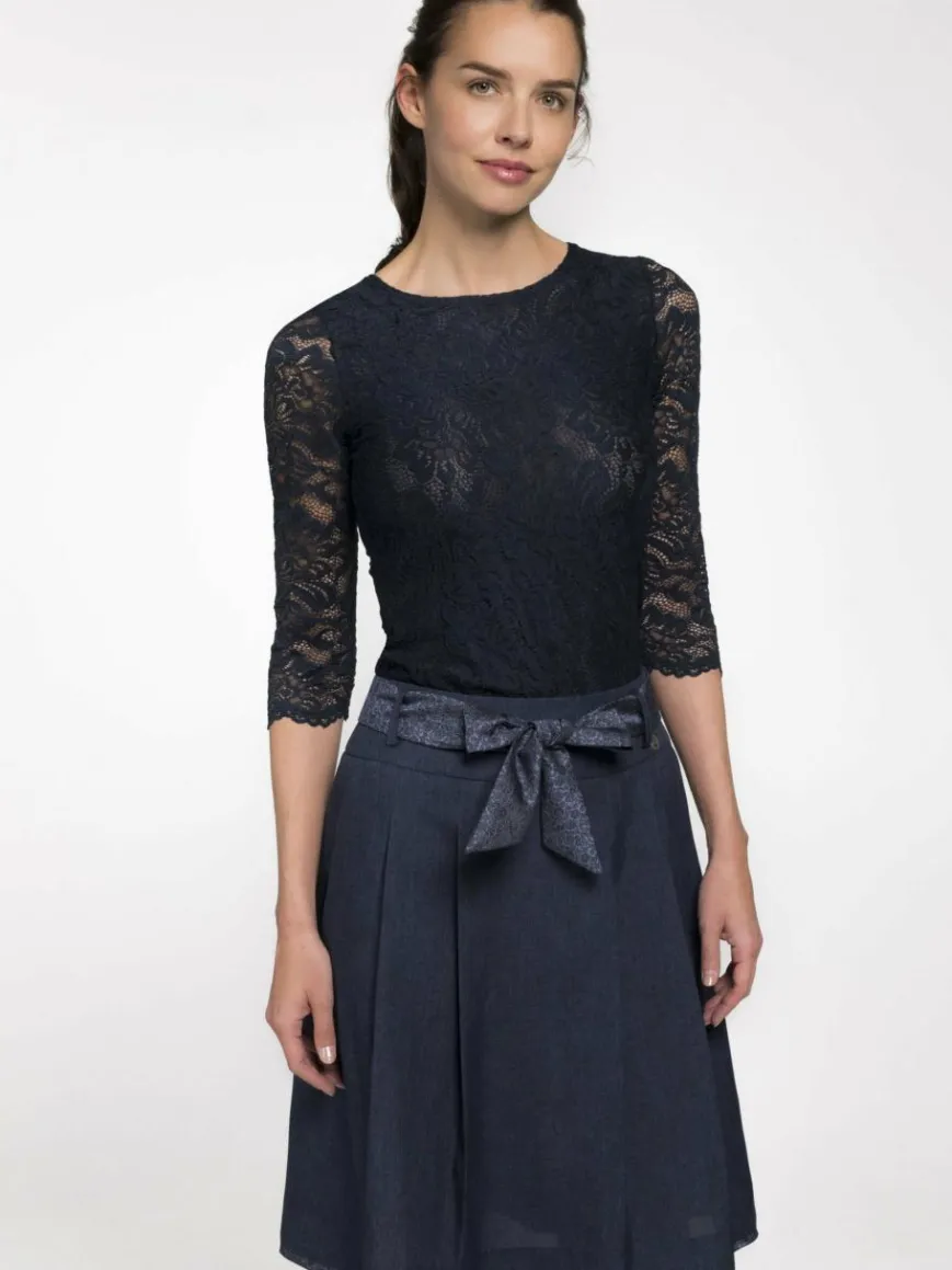 Spieth & Wenksy Blusen*Damen Trachtenblusen - Alheim blau uni