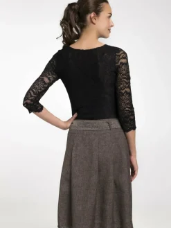 Spieth & Wenksy Blusen*Damen Trachtenblusen - Alheim schwarz uni