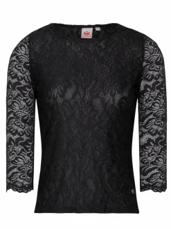 Spieth & Wenksy Blusen*Damen Trachtenblusen - Alheim schwarz uni