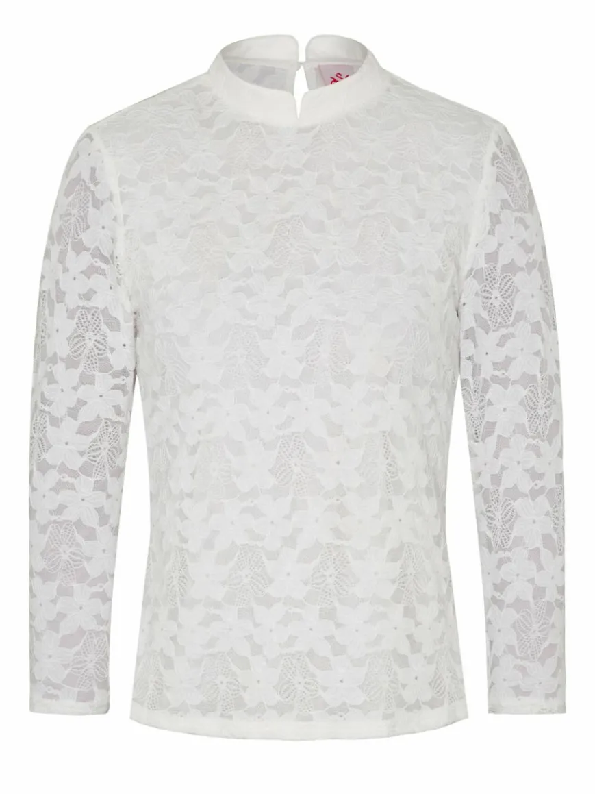 Spieth & Wenksy Blusen*Damen Trachtenblusen - Fleurette weiß uni