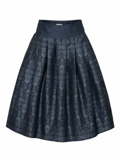 Spieth & Wenksy Röcke*Damen Trachtenröcke - Flocke blau uni