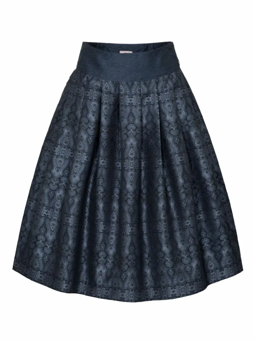 Spieth & Wenksy Röcke*Damen Trachtenröcke - Flocke blau uni