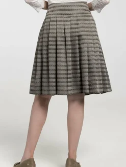 Spieth & Wenksy Röcke*Damen Trachtenrock - Babette taupe gestreift