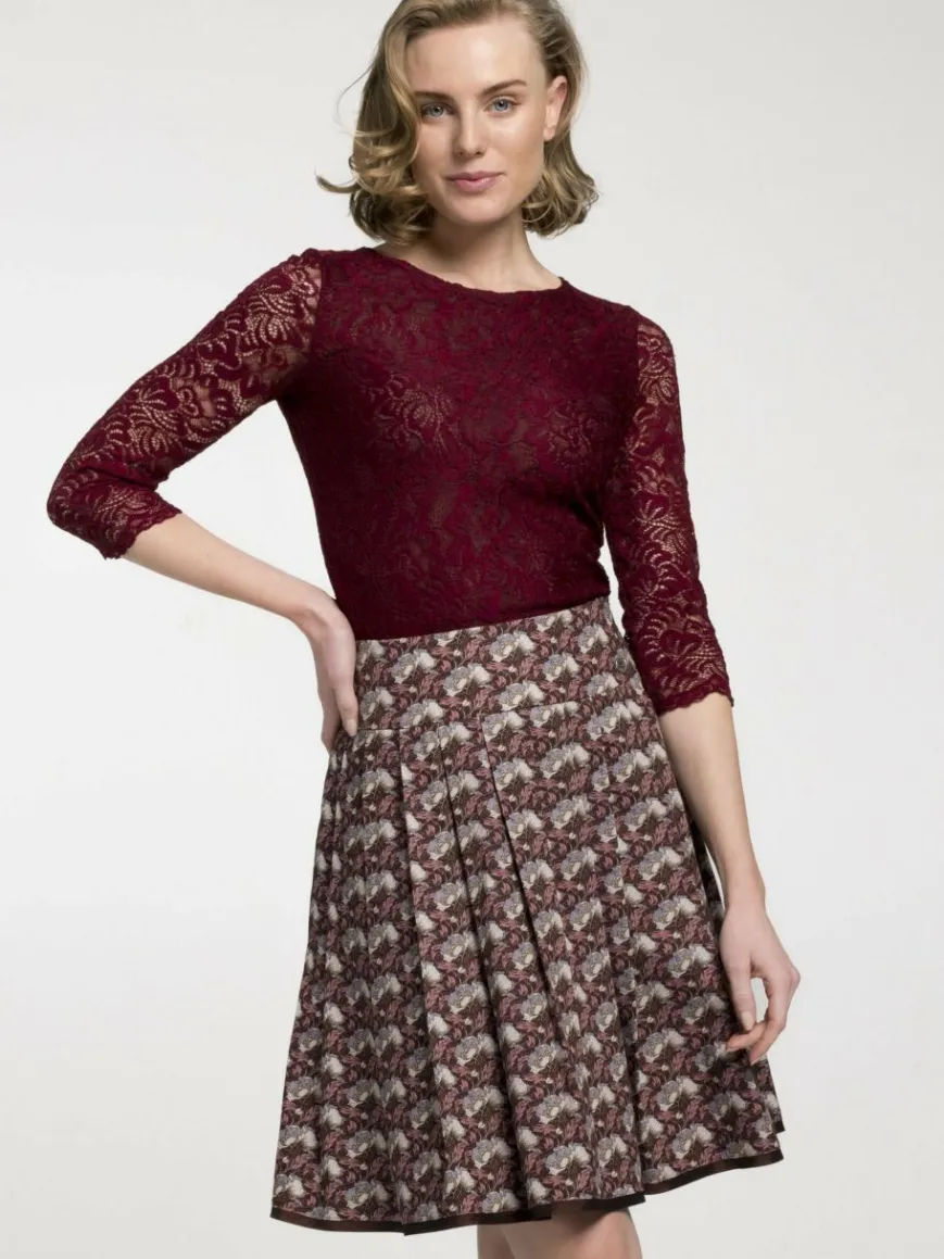 Spieth & Wenksy Röcke*Damen Trachtenrock - Blanchette lila bedruckt