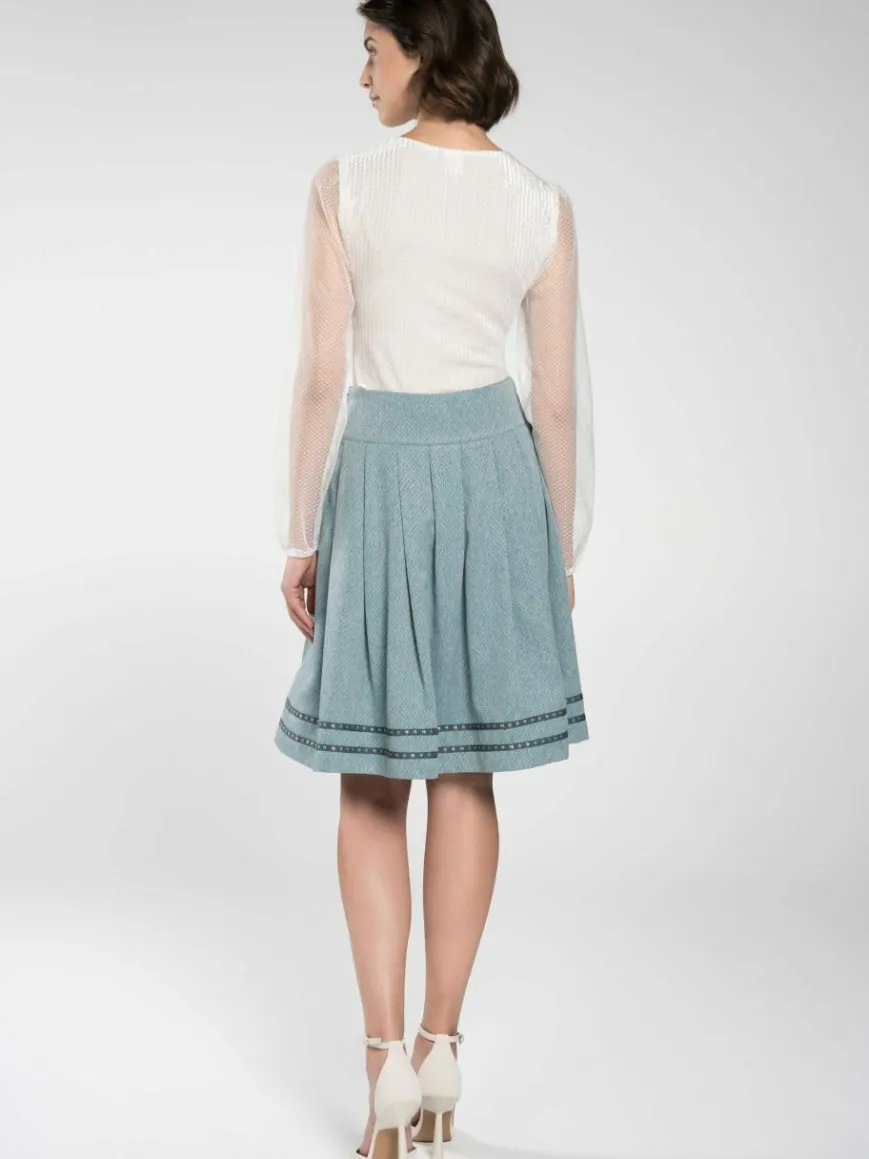 Spieth & Wenksy Röcke*Damen Trachtenrock - Flora türkis uni