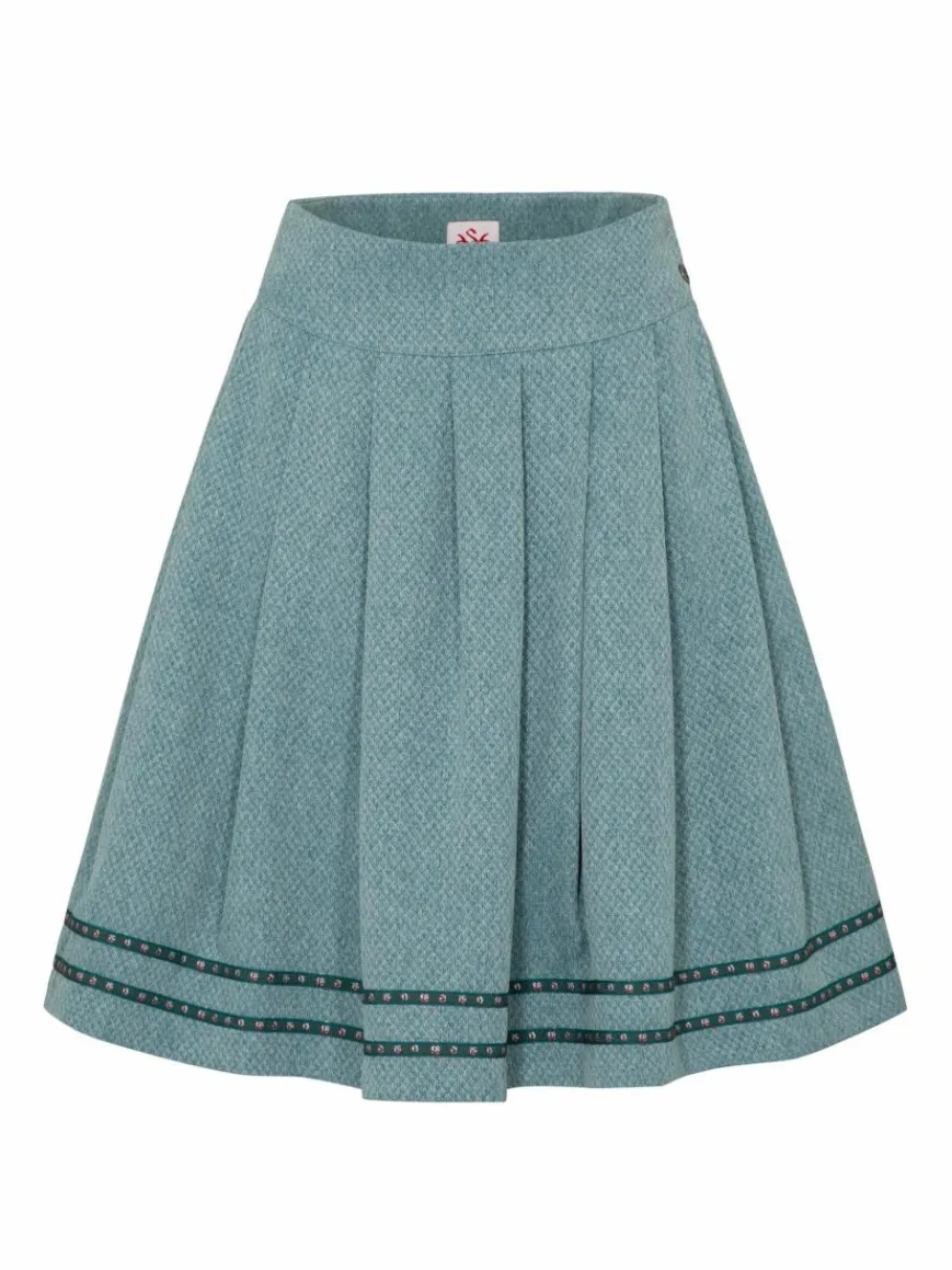 Spieth & Wenksy Röcke*Damen Trachtenrock - Flora türkis uni