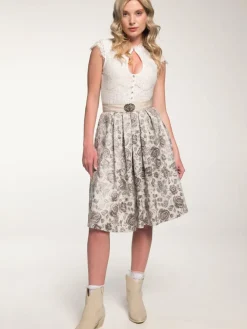 Spieth & Wenksy Röcke*Damen Trachtenrock - Gwyneth ecru gemustert