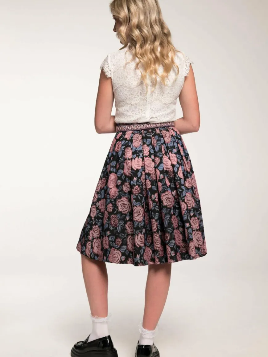 Spieth & Wenksy Röcke*Damen Trachtenrock - Gwyneth schwarz gemustert