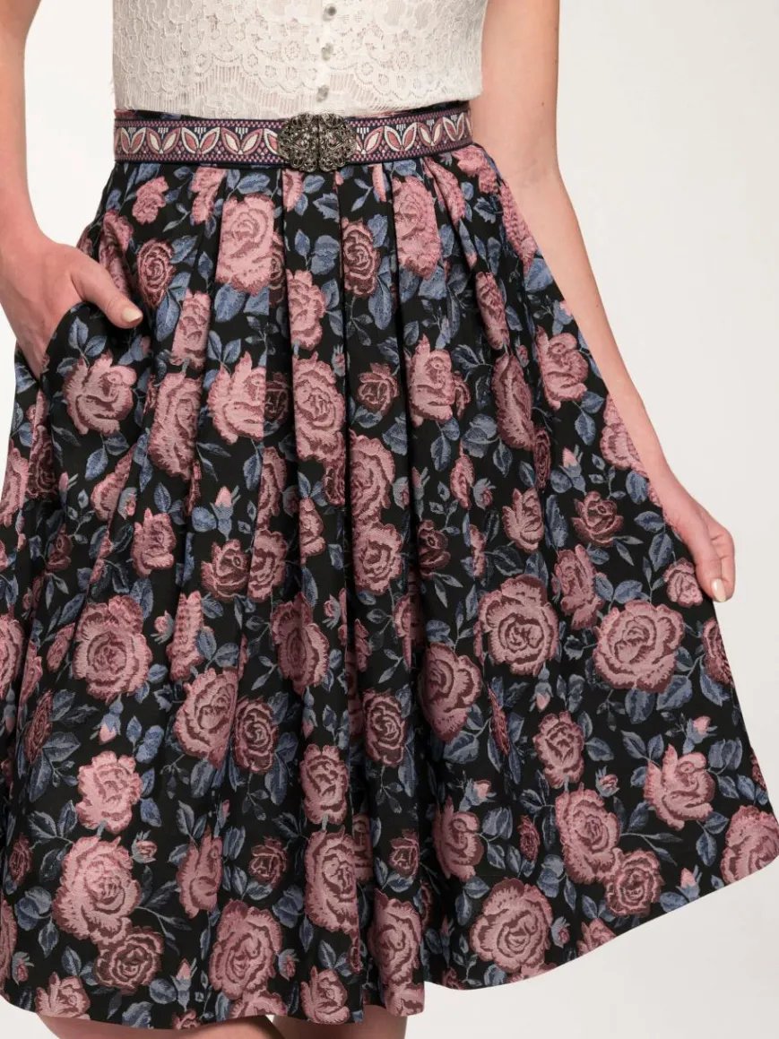 Spieth & Wenksy Röcke*Damen Trachtenrock - Gwyneth schwarz gemustert