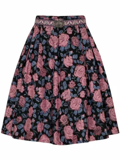 Spieth & Wenksy Röcke*Damen Trachtenrock - Gwyneth schwarz gemustert