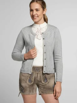 Spieth & Wenksy Pullover & Strickjacken*Damen Trachtenstrickjacke - Arianna grau uni