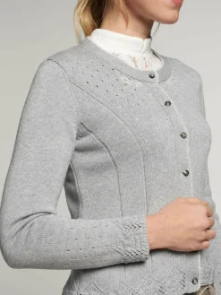 Spieth & Wenksy Pullover & Strickjacken*Damen Trachtenstrickjacke - Arianna grau uni