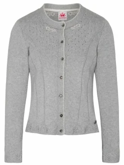 Spieth & Wenksy Pullover & Strickjacken*Damen Trachtenstrickjacke - Arianna grau uni
