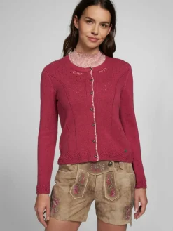 Spieth & Wenksy Pullover & Strickjacken*Damen Trachtenstrickjacke - Arianna fuchsia uni