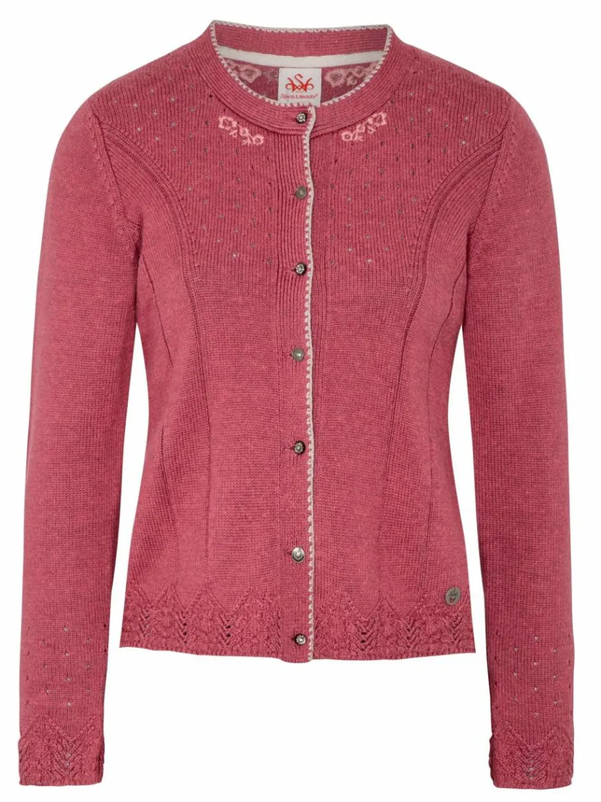 Spieth & Wenksy Pullover & Strickjacken*Damen Trachtenstrickjacke - Arianna fuchsia uni
