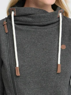 OXMO Sweatshirts & Sweatjacken*Damen Trainingsjacke - OXMILLE grau uni