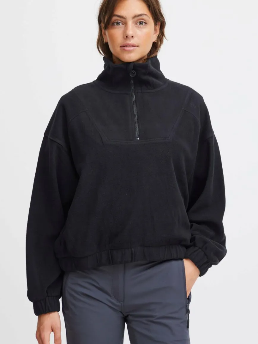 North Bend Sweatshirts & Sweatjacken*Damen Troyer schwarz uni