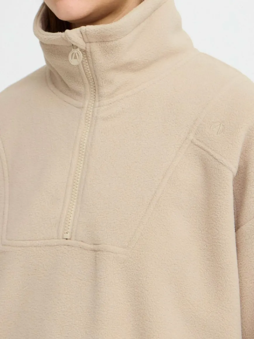 North Bend Sweatshirts & Sweatjacken*Damen Troyer beige uni