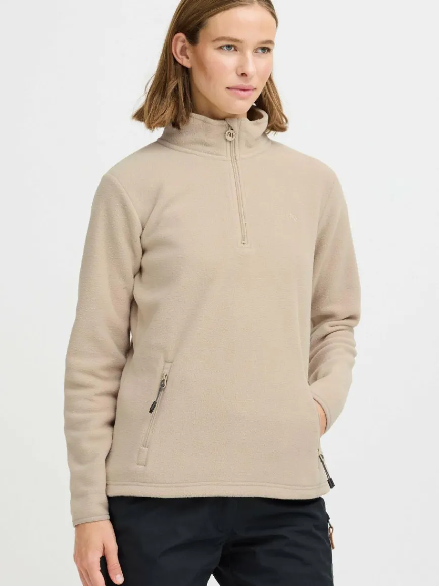 North Bend Sweatshirts & Sweatjacken*Damen Troyer - NBConni beige uni