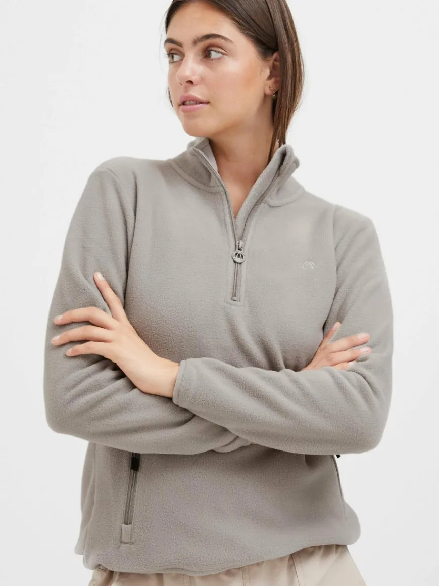 North Bend Sweatshirts & Sweatjacken*Damen Troyer - NBConni grau uni