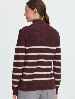 OXMO Sweatshirts & Sweatjacken*Damen Troyer - OXFSANVA lila gestreift