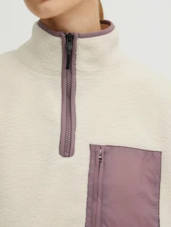 OXMO Sweatshirts & Sweatjacken*Damen Troyer - OXPiala beige gemustert