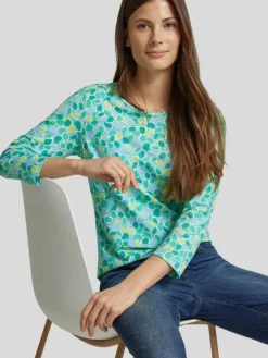 RABE Shirts & Tops*Damen T-Shirt grün gemustert