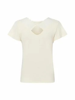 zero Shirts & Tops*Damen T-Shirt vanille meliert