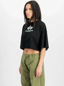 Alpha Industries Shirts & Tops*Damen T-Shirt schwarz bedruckt