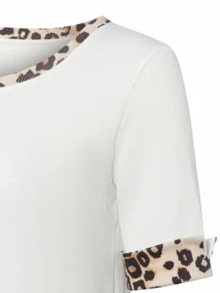 Marc Cain Collections Shirts & Tops*Damen T-Shirt ecru beige strukturiert