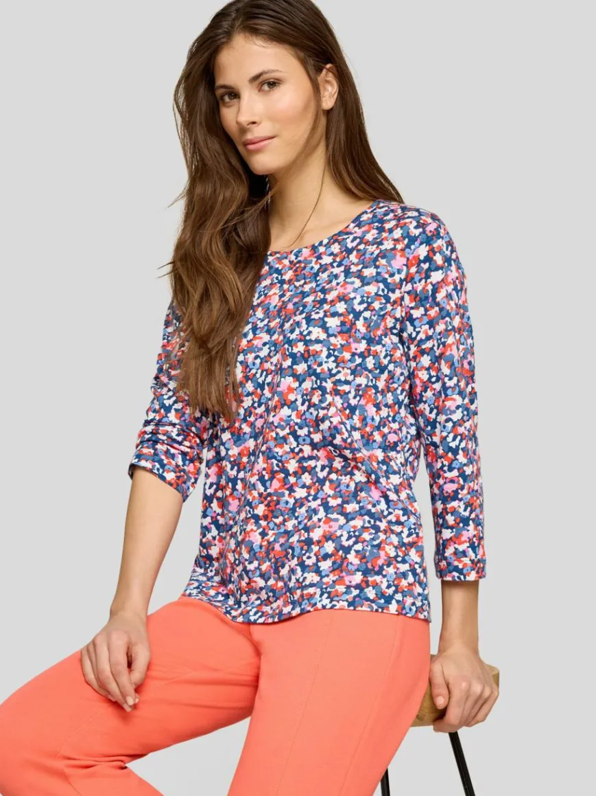 RABE Shirts & Tops*Damen T-Shirt blau gemustert