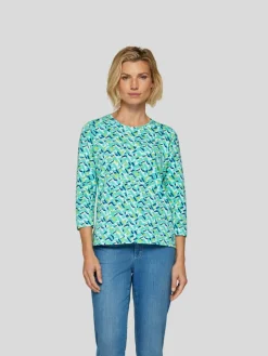 RABE Shirts & Tops*Damen T-Shirt grün gemustert