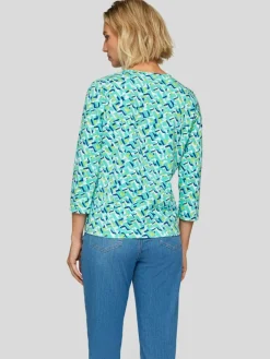 RABE Shirts & Tops*Damen T-Shirt grün gemustert