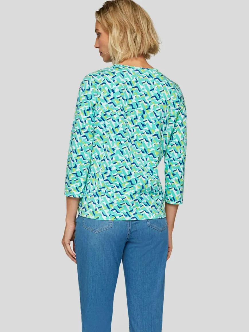 RABE Shirts & Tops*Damen T-Shirt grün gemustert