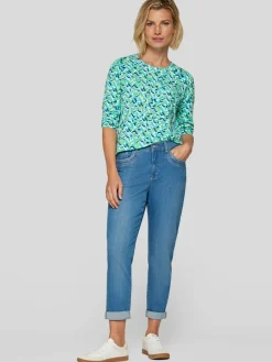 RABE Shirts & Tops*Damen T-Shirt grün gemustert