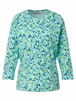 RABE Shirts & Tops*Damen T-Shirt grün gemustert