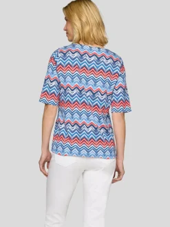 RABE Shirts & Tops*Damen T-Shirt blau gemustert