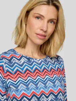 RABE Shirts & Tops*Damen T-Shirt blau gemustert