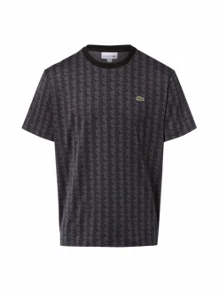 Lacoste Shirts & Tops*Damen T-Shirt anthrazit schwarz gemustert