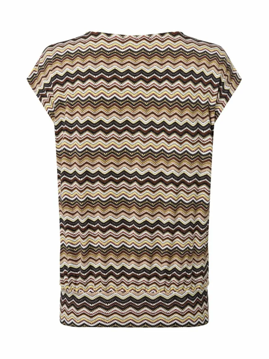 zero Shirts & Tops*Damen T-Shirt weiß mehrfarbig gemustert