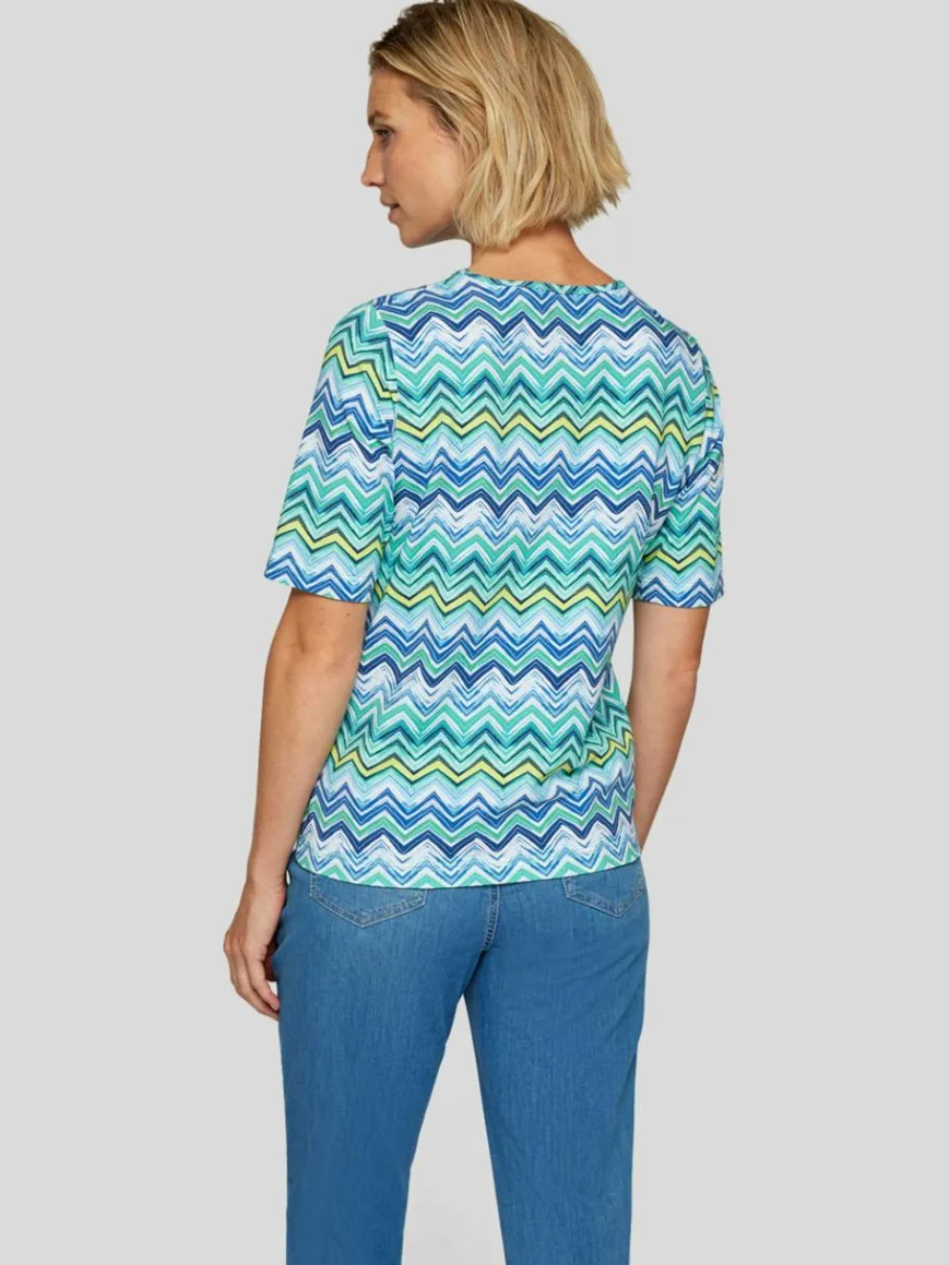 RABE Shirts & Tops*Damen T-Shirt grün gemustert