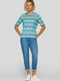 RABE Shirts & Tops*Damen T-Shirt grün gemustert