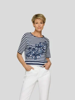 RABE Shirts & Tops*Damen T-Shirt blau gestreift